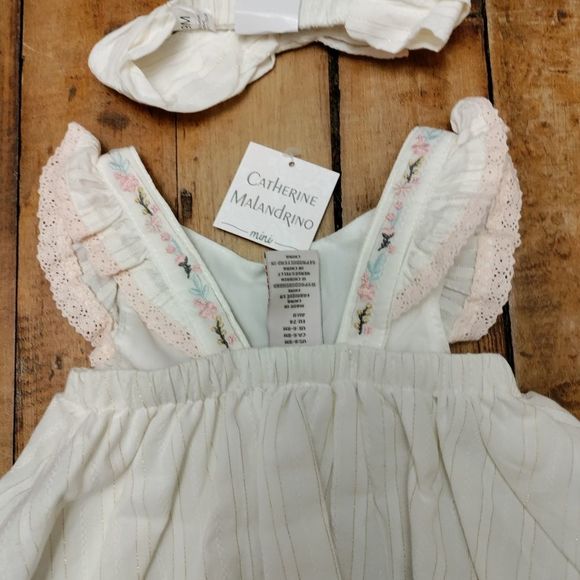 NWT Catherine Malandrino matching 3 piece set for baby girl size 6-9 mos - Picture 9 of 10